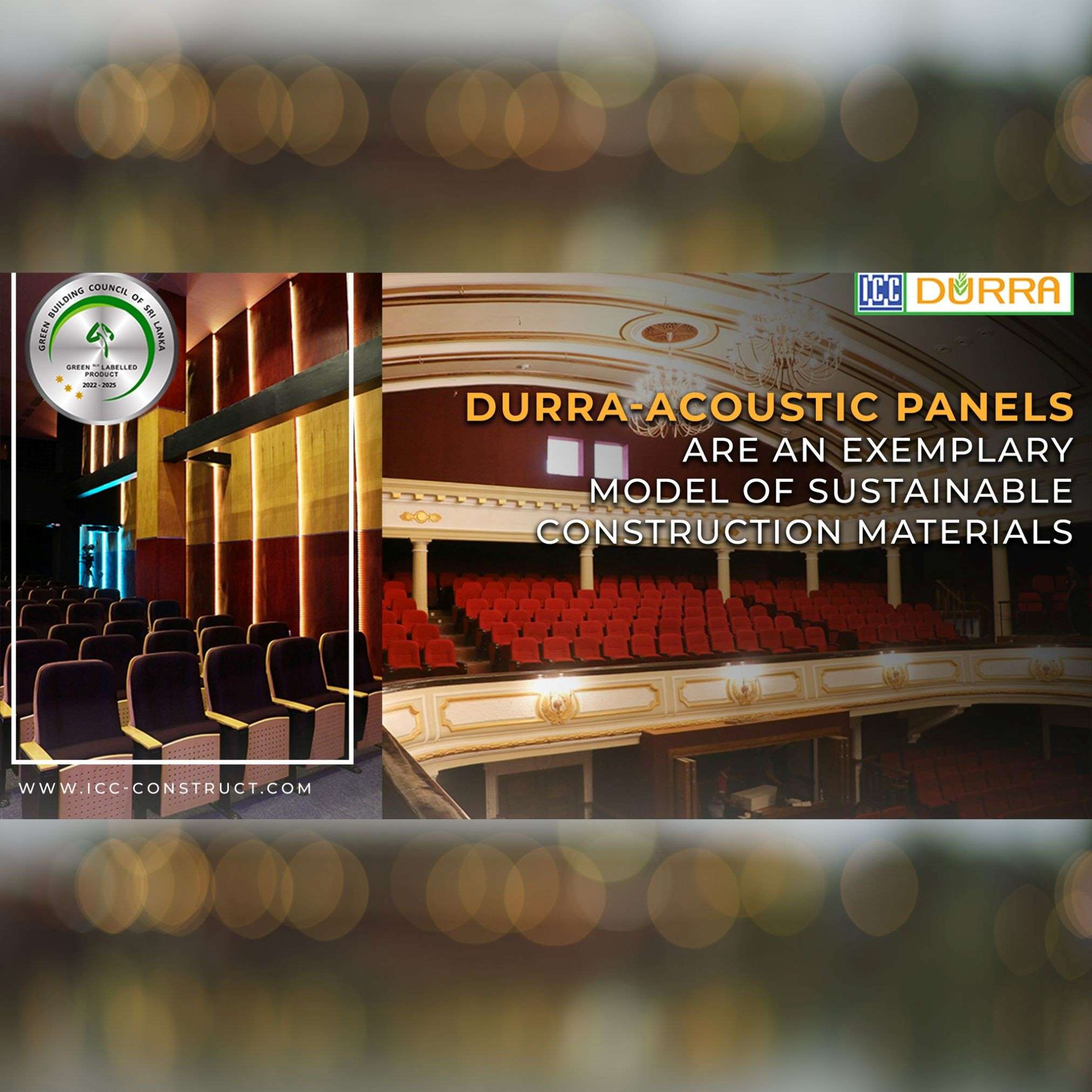Durra Acoustic Solutions are an exemplary model of sustainable construction materials
